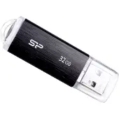 Silicon Power Ultima U02, 32 GB, USB A-tyyppi, 2.0, Suojus, 8 g, Musta (SP032GBUF2U02V1K)