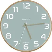 Unilux Baltic Clock green/wood