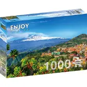 Enjoy Puzzle ENJOY Etna Volcano and Taormina, Sicily 1000p palapeli