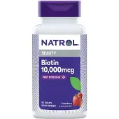 Natrol Biotiini nopeasti liukeneva, 10000mcg (mansikka) - 60 tablettia