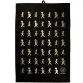 Solstickan - Keittiöpyyhe 50x70 cm Musta/Kulta