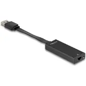 DeLOCK 66245, USB Type-A, RJ-45, 0,09 m, Musta
