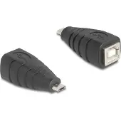 DeLOCK 67201, USB Type Micro-B, USB Type-B, Musta
