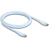 DeLOCK – USB 2.0 Cable USB Type-C male to male PD 3.0 60 W 1 m blue Silicone (81234)