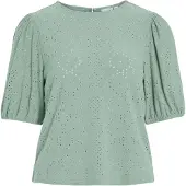 Vila Vikally O-Neck 2/4 Top - Noos - Green - S