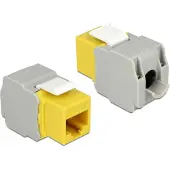 DeLOCK RJ45 - LSA Cat.6 UTP - Keystone-moduuli, Harmaa, Keltainen