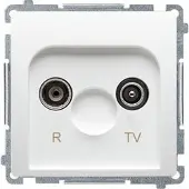 Kontakt Antenniliitin Rtv takana Simon Basic valkoinen
