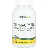 NaturesPlus , Cal/Mag/Vit D3 Vitamin K2, 180 Tablettia