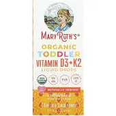 MaryRuth's , Organic Toddler Vitamin D3 + K2 Liquid Drops, 1-3 Years, Unflavored, 1 fl oz (30 ml)