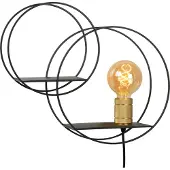 Lucide Seinävalaisin Circle, Musta, Olohuone/ruokailutila, Metalli
