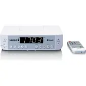 Lenco KCR-100WH - FM-keittiöradio Bluetooth:lla, LED-valaistus ja ajastin - Valkoinen