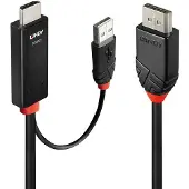 Lindy 41499, 2 m, HDMI + USB Type-A, DisplayPort, Uros, Uros, Suora