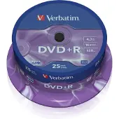 Verbatim Dvd+R 16X4,7GB 25PK sl
