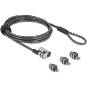 Navilock – Laptop Security Cable with 3 lockheads for Kensington, Noble (20676)
