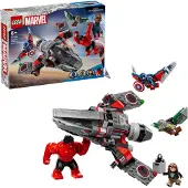 LEGO Marvel 76292 Kapteeni Amerikka vs Hulk Red – rakennettava hävittäjä