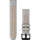 Garmin QuickFit 22 mm sumunharmaa/oranssi silikoniranneke 010-13280-02