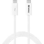 Sandberg USB4-C -kaapeli, 240W, 1m, valkoinen