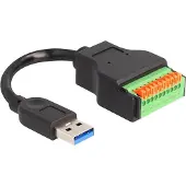 DeLOCK 66240, 0,15 m, USB A, 10-pin terminal block, USB 3.2 Gen 1 (3.1 Gen 1), 5 Gbit/s, Musta, Vihreä