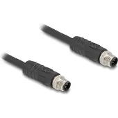 DeLOCK 80514, 1 m, RST, M12, M12, Uros/uros, Musta
