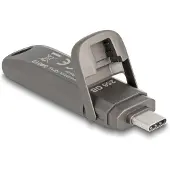 DeLOCK 54012, 256 GB, USB Type-C, 1980 MB/s, Ilman suojusta, 34 g, Harmaa