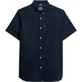 Superdry for man. M4010944A Navy Oxford shirt (M), Casual, Cotton, Short sleeve