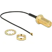 DeLOCK 12465, 0,1 m, RP-SMA, MHF IV/ HSC MXHP32, Musta