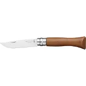 Opinel pocket knife No. 6 Luxury Range, stainless steel, walnut wood