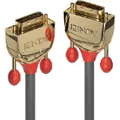 Lindy 36201, 1 m, DVI-D, DVI-D, Uros, Uros, Kulta, Harmaa