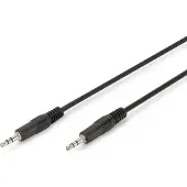 Digitus AK-510100-015-S, 3.5mm, Uros, 3.5mm, Uros, 1,5 m, Musta
