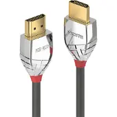 Lindy 37873, 3 m, HDMI-tyyppi A (vakio), HDMI-tyyppi A (vakio), 4096 x 2160 pikseliä, 3D, Harmaa, Hopea