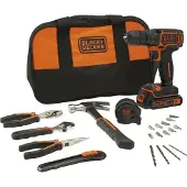 Black & Decker Pora/ruuvinväännin BDCDC18HTSA-QW; 18 V; 1x1,5 Ah akku + tarviketta
