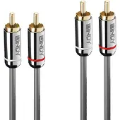 Lindy 35348, 2 x RCA, Uros, 2 x RCA, Uros, 5 m, Antrasiitti