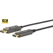 Microconnect Premium Optic aktiivinen DisplayPort – HDMI -sovitinkaapeli, 20 m, musta