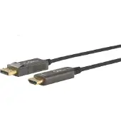 Microconnect Premium Optic aktiivinen DisplayPort – HDMI -sovitinkaapeli, 30 m, musta