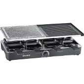 Severin raclette-laite - RG2376 - Jopa 8 henkilöä - Luonnollinen kypsennyskivike ja käännettävä levy - 1400W