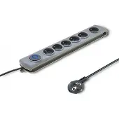 Qoltec Surge protector 6 sockets, 5m