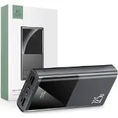 Tech-Protect PB13 20000mAh tehopankki taskulampulla - 22.5W PD 3.0, QC 3.0 - Harmaa