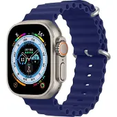 DUX Strap strap Watch 8 / 7 / 6 / 5 / 4 / 3 / 2 / SE (41 / 40 / 38mm) silicone band bracelet navy blue (OceanWave Version)
