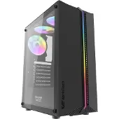 Darkflash DK151 -miditornikotelo ikkunalla ja RGB-valaistuksella, musta