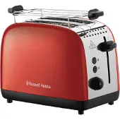 Russell Hobbs Colours Plus 2S Toaster Red - Red - 2 S