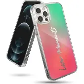 Super Merchant Fusion Design armored case cover with gel frame iPhone 12 Pro Max pink-green (GNAP0028)