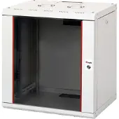 Equip EPM-12-6045-G-CBAA, Seinään asennettava laitekehikko, 12U, Näppäinlukko, Kotelon kiskot, 22,5 kg, Vaaleanharmaa