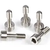 Ascher Racing Captive screws for M5 threaded QRS, ruuvisarja pikalukituksille, hopea