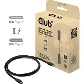 Club 3D Thunderbolt 5 -kaapeli, 80/120 Gbps, PD 240W, 4K540Hz/8K240Hz, 1m, musta
