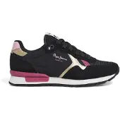 Pepe Jeans for woman/girl. PGS40004 Brit Club G Shoes (39), Black, Flat, Laces, Casual, children's fashion