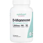 Nutricost , Naisten, D-Mannose with Cranberry Extract, 90 kapseli