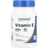 Nutricost - E-vitamiini 400 IU (30 pehmeää kapselia)