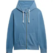 Superdry for man. M2014170A Classic essential hoodie with blue zip hood (M), Casual, Cotton
