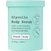 Frank Body Glycolic vartalokuorinta sisältää glykolihappoa 250 g