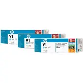 HP 91 Mustepatruuna vaalea cyan
